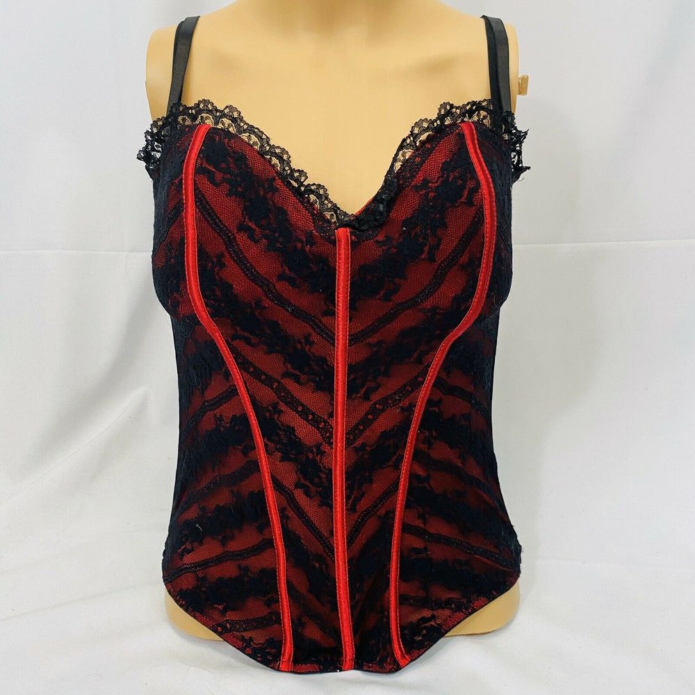 Native Intimates Red Black Corset 36B